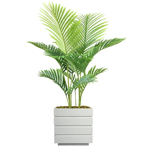 Vintage Home Artificial Faux Real Touch 50" Tall Real Touch Palm Tree And Fiberstone Planter