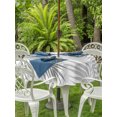 thumbnail image 3 of Outdoor Tablecloths with Umbrella Hole & Zipper, Gray Palm Leaf Round Tablecloths 60 Inch, Tropical Botanical Leaves Minimalist Waterproof Table Cloth, Patio/Pool/Picnic Table Covers, 3 of 8