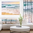thumbnail image 1 of Vagues en Mousse Éclaboussant le Sable - Impression sur Toile Paysage Marin, 1 of 3