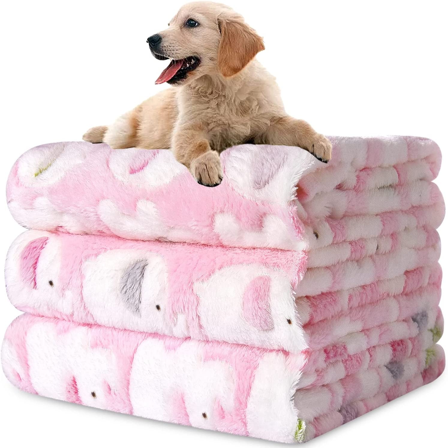 QWZNDZGR Upgraded Dog Blankets for Large Dogs,3Pack Dog Cat Blankets