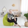 thumbnail image 4 of Gouchee Home Brava Lime Green Bean Bag Chair – Water-Repellent Fabric with Polystyrene Bead Filling, Suitable for Adults and Teens, Lightweight & Portable Seating for Bedroom, Dorm or Living Room, 4 of 9