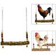 thumbnail image 4 of Columpio de madera para animales, juguete para gallinas, columpio para gallinas, accesorios para gallineros, columpio para periquitos, juguetes para pájaros, loros grandes, guacamayos, gallinas, 4 of 4