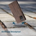 thumbnail image 6 of Dteck Wallet Case For Samsung Galaxy Note20 (6.7 inches),Magnetic Leather Luxury Card Holder Pocket Case Shockproof Full Protective Kickstand Retro Cover,Coffee, 6 of 6