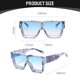 thumbnail image 2 of Gafas de sol personalizadas con montura cuadrada para uñas de arroz, gafas de sol de moda con montura grande, hechas de PC, 2 of 5