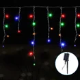thumbnail image 1 of Luz carámbano solar 3+5 m×0.6 m verde oscuro 100 LED RGBY 8 funciones IP65, 1 of 1