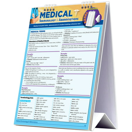 Medical Terminology & Abbreviations Desktop Easel Book : a QuickStudy Reference Tool for Students and Medical, Health & Administrative