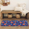 thumbnail image 4 of Pioneer Flower Floral Print Pattern Bathroom Rugs Mat, Non Slip Microfiber Bathroom Rug with Rubber Backing, Soft Mats for Bathroom Floor Tub Shower, 17"x47", 4 of 5