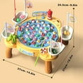 thumbnail image 3 of Magnetic Fishing Game Set For Kids With 55 Fish And 4 Poles Motorized Spinning Board Educational Toy For Fine Motor Skills Development And Family Fun 1000G, 3 of 7