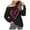 #254-Black, variant on Neewe Woman’s Sweatershirt Heart Print Causal Blouse Off The Shoulder Long Sleeve Loose Slouchy Pullover Plus Size Tops