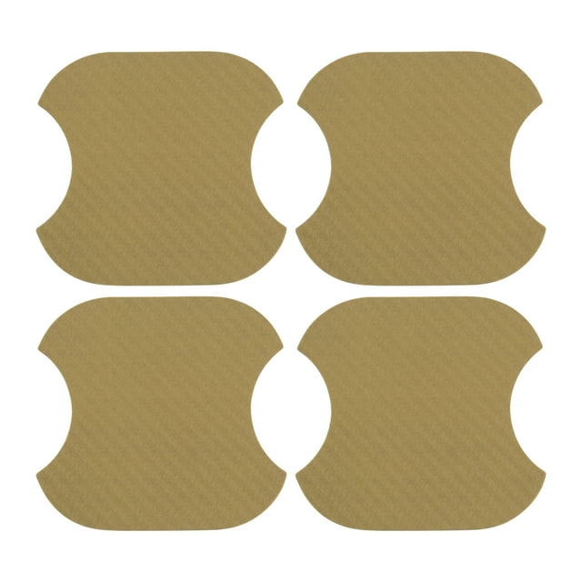 Protector de Rasguños para Manijas de Puertas de Autos Magnético Único Bargains 91x93mm Antirasguños Película Protectora de Manijas de Puertas Tono Dorado de Fibra 4 Pcs
