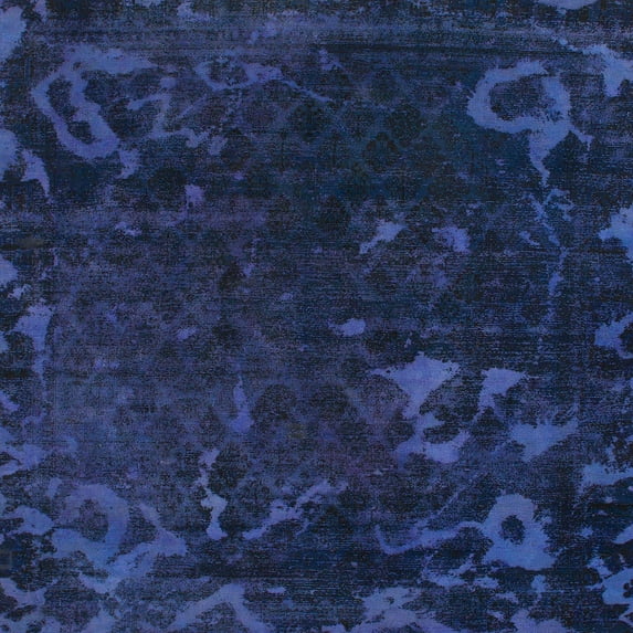 Ahgly Company Indoor Square Abstract Sapphire Blue Persian Area Rugs, 7' Square