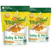 MegaFood Baby & Me 2 Prenatal Morning Sickness Relief - Vitamin B6 - 30 Servings, 2 Pack