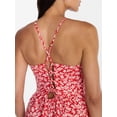 thumbnail image 3 of Time and Tru Women's Linen Blend Lace Up Halter Dress, Sizes XS-XXXL, 3 of 4