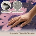thumbnail image 6 of ODIKA 8'x10' Washable Area Rug Non-Slip Chair-Friendly Mat Japanese Cherry Concentric Border Petal Tufted Chinese Asian for Dining Room, Large Office, Lounge, 6 of 7