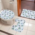 thumbnail image 5 of Marine Life Bathroom Rugs Set Blue Starfish Shell Coral Watercolor Ocean Non Slip Absorbent Soft Bath Mats 3 Piece Set with Bathroom Rug, U-Shaped Floor Mat, Toilet Seat Cover Large Size, 5 of 9