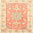 thumbnail image 1 of Ahgly Company Machine Washable Indoor Square Traditional Mango Orange Area Rugs, 9' Square, 1 of 7