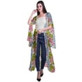 thumbnail image 2 of Moomaya Cardigan Long en Georgette de Viscose Imprimée à Manches Fendues pour Femmes, 2 of 5