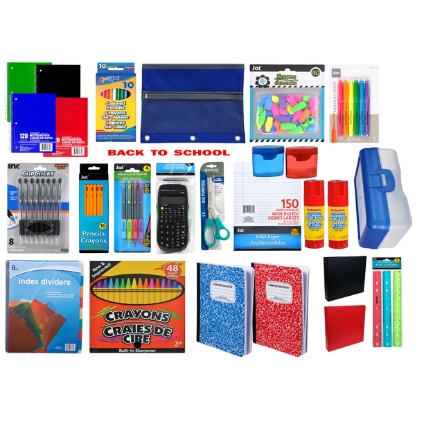 Back to School Supplies Essential Bundle Elementary Secondary 1st 12th