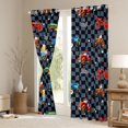 thumbnail image 3 of Manfei Excavator Truck Blackout Curtains Set of 2 (52x84 Each) for Kids, Cartoon Cute Vehicle Window Curtains, Stars Checkered Flag Curtains and Drapes, Curtains and Drapes Bedroom Decor, 3 of 6
