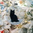 thumbnail image 2 of chaungfeng Cute Cat Christmas Acrylic Pendant, 3.15 Inch Xmas Tree Kitten Ball Ornament, 2D Flat Animal Decoration, for Cats Lovers, Party Centerpiece Mantel, Fall Winter Home Decor, 2 of 5