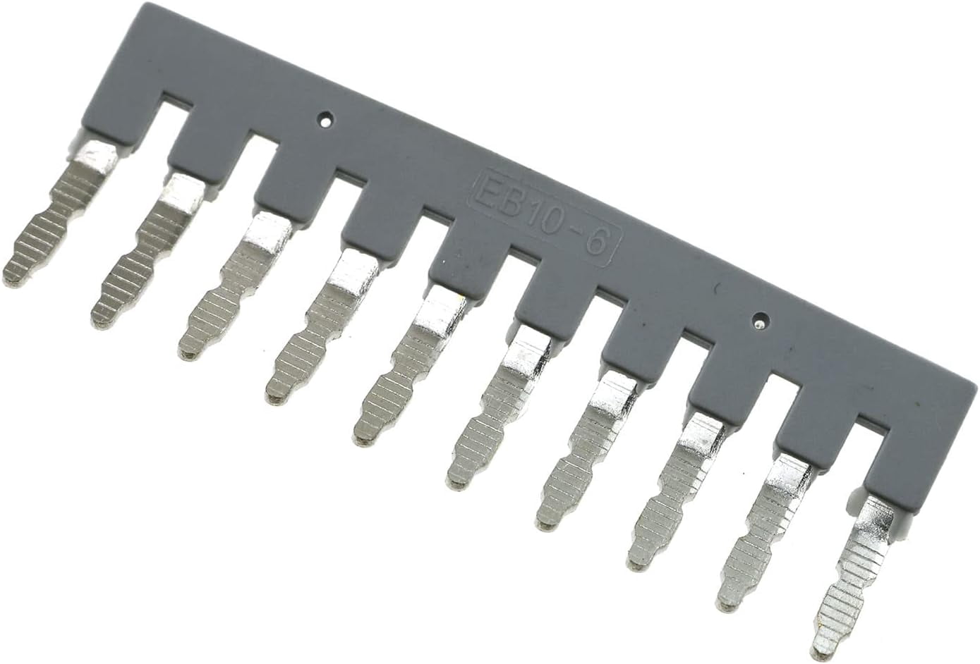 -5 six-sided track terminal block snap-in jumper 5 external bridging copper jumpers, 10-6