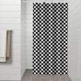 thumbnail image 2 of Black and White Small Checkered Pattern Shower Curtain 36"x72" ,Bathroom Decorative Shower Curtains Set with 12 Hooks,Modern Waterproof Washable Shower Curtain, 2 of 6