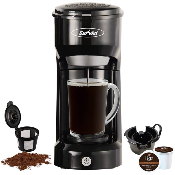 Coffee MakerSingle Serve Coffee Maker Brewer for Pod and Ground Coffee