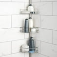 thumbnail image 2 of Mainstays Satin Nickel Steel Tension Pole Shower Caddy, 2 of 9