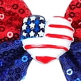 thumbnail image 5 of Wxirdiow Toddler Girls Hair Accessories Hair Bow Clips 4th of July Bows for Toddler Girls Glitter Bow Alligator Hair Clips Sequin Hair Accessories Barrettes Red Size,One Size, 5 of 6