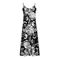 thumbnail image 4 of Kvture Summer Dresses for Women Beach Vacation Spaghetti Strap v Neck Sun Dress Flowy Maxi Long Sundresses Trendy B Multicolor, 4 of 5
