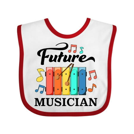 

Inktastic Future Musician- Xylophone Music Gift Baby Boy or Baby Girl Bib