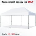 EUROMAX USA Replacement Canopy Tent Top Cover for 10x20 Pop Up Canopy ,Instant Ez Canopy Top