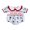 White, variant on Baby Toddler Girls Summer Romper 3 6 9 12 Months Casual 4th of July Star Stripe Print Doll Collar Short Sleeve Newborn Jumpsuit