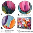 thumbnail image 3 of Designart "Colorful Tulip Array II" Tulips Floater Framed Canvas Art Print, 3 of 5
