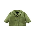 thumbnail image 1 of Baby Woolen Coat with Plaid Double Breasted Girl Outwears, 1 of 5