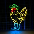 thumbnail image 3 of Handmadetneonsign Rooster Neon Sign, Cowboy Rooster Wall Art Decor, Home Living Room Wall Decor, 3 of 5
