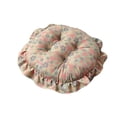 thumbnail image 5 of KUKIDSVO 40cm Round Lace Chair Cushion Velvet Floor Pillow for Living Room Bedroom Meditation(Green), 5 of 6