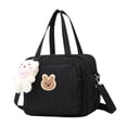 thumbnail image 2 of Bolsa de pañales con múltiples bolsillos, ligera, elegante y práctica, para llevar al hombro. Negro, 2 of 9