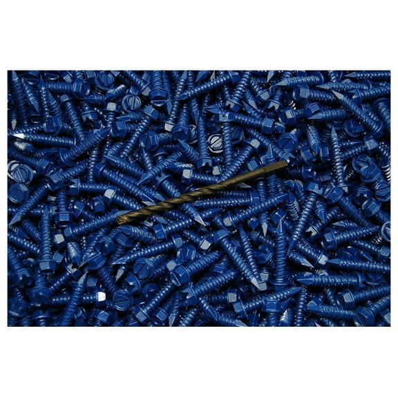 (250) Hex Washer Head 1/4 x 1-1/4 Concrete Masonry Screws Tapcon Anchor & Bit