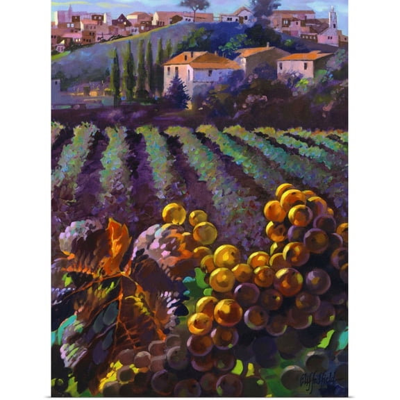 Great BIG Canvas | Rolled Clif Hadfield Poster Print entitled View of Tuscany