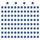 thumbnail image 1 of 100 bloques de cubos acrílicos, bloques de construcción educativos de seis lados, juego de mesa de aprendizaje, juguetes de entrenamiento sensorial azul, 1 of 8