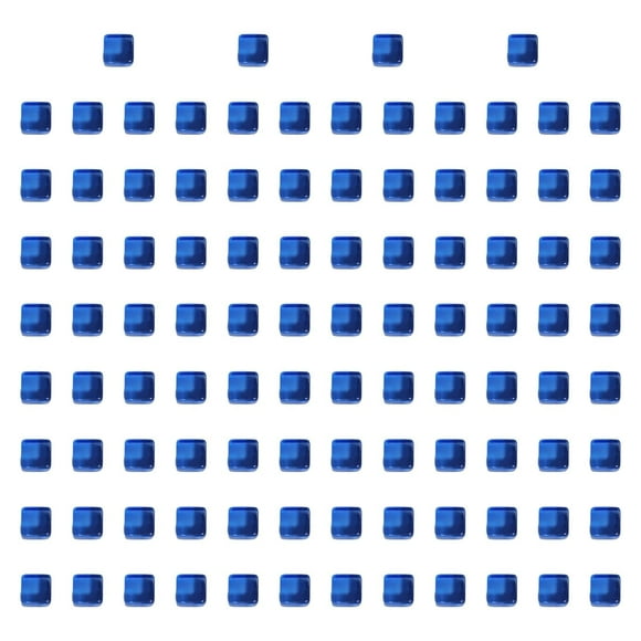 HILABEE 100Pcs Acrylic Cubes Blocks, Building Blocks Educational Six Sided Learning Board Game, Sensory Training Toys for Imagination blue