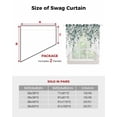 thumbnail image 3 of Green Eucalyptus Leaves Swag Valances for Windows, Summer Botanical Watercolor Rod Pocket Sheer Valances for Large Windows, Swag Toppers Light Filtering for Kitchen Living Room 2 Panels 36''x63'', 3 of 3