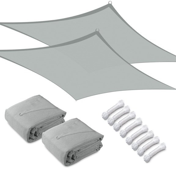 Yescom 16x12 ' 95% UV Block Rectangle Sun Shade Sail Patio Pool Cover Net 2Pack