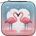 thumbnail image 2 of FREEAMG Pink Flamingo Jewelry Box for Teens Girls Women Birthday Christmas Gift, Portable PU Leather Jewelry Storage Box Mini Travel Jewelry Case for Necklace, Earrings, Rings, Bracelet, 2 of 7