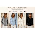 thumbnail image 6 of Chiccall Cardigan Sweaters for Women Women's Long Sleeve Button Down Sweater Coat, Casual Fall Winter Fashion Hooded Knit Outerwear Purple S, 6 of 10