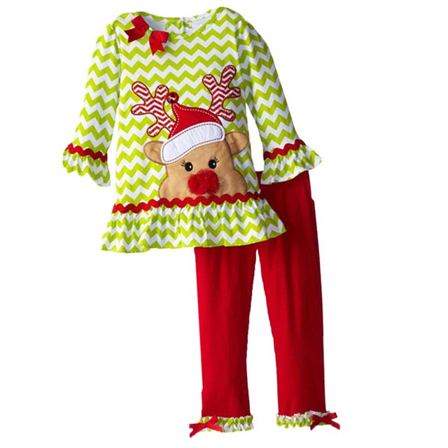 Traje de manga larga de de ciervo de otoño de de dibujos animados de Navidad suave para nuevos Sunnimix Ropa infantil