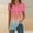 A209 Hot Pink, variant on Tunic for Women Scoop Neck Short Sleeve Casual Loose Fit Blouse Solid Color Pleated Front Button Detail Soft Lightweight Summer Daily Tops