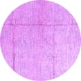 thumbnail image 1 of Ahgly Company Indoor Round Abstract Purple Modern Area Rugs, 4' Round, 1 of 4