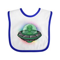 Inktastic Spaceship Funny Alien Outer Space Boys or Girls Baby Bib